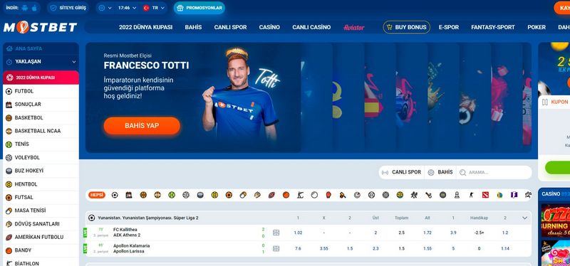Веб-сайт и приложение Mostbet
